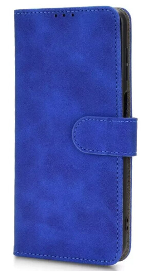 INCOVER Samsung Galaxy M13 Lær Flip Deksel med Lommebok og Magnetisk Lukking - Blå
