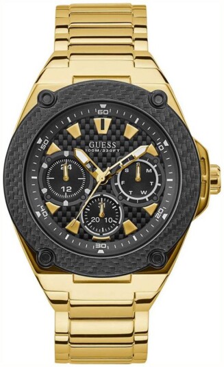 Guess Herreklokke W1305G2 Sort/Gulltonet stål Ø45 mm