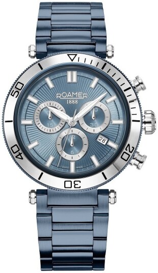 Roamer Monza Herreklokke 994837 41 45 20 Toscana Blå/Stål Ø43 mm Roamer Monza Herreklokke 994837 41 45 20 Toscana Blå/Stål Ø43 mm