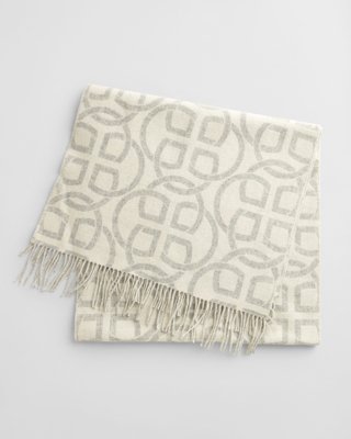 GANT G Pattern Wool Scarf Cream Onesize