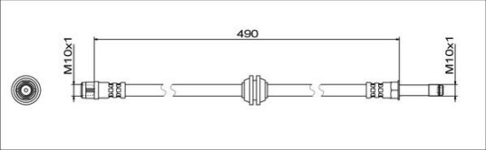 Bremseslange METZGER 4111781 Bremseslange METZGER 4111781