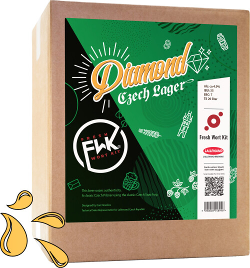 Fwk FWK Diamond Czech Lager Fresh Wort Kit Ferdig brygget vørter til 20L øl Fwk FWK Diamond Czech Lager Fresh Wort Kit Ferdig brygget vørter til 20L øl