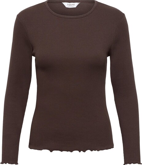 b.young Bytone Long Sleeve Tshirt   Brown   XL