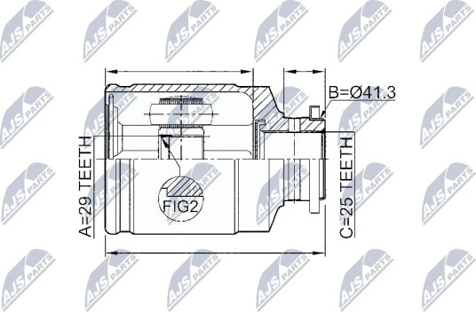 Nty Drivknute drivaksel NTY NPW SB 011