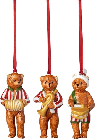 Villeroy & Boch Nostalgic Ornament teddybjørn 19,5x14 cm 3 stk multi