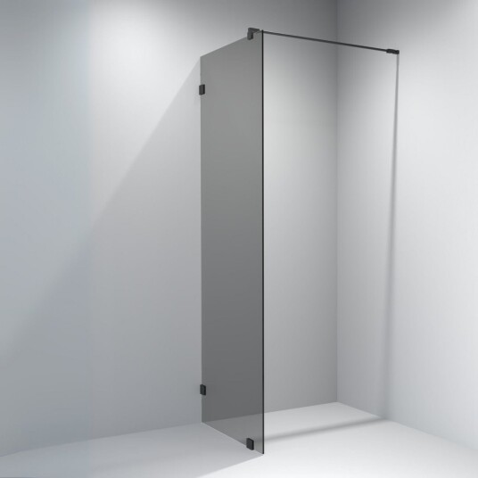 Vikingbad Emil Glassfelt - Farget Glass Svart / 120cm Sotet