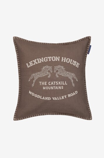 Lexington   Catskills Logo puteovertrekk i lin/bomull   Grå
