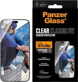PanzerGlass iPhone 18 Pro Max Classic Fit EasyAligner Beskyttelsesglass 9H