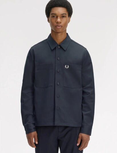 Fred Perry Twill Overshirt Navy XXL