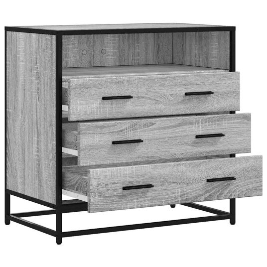 Kommode grå sonoma 70x41x70 cm konstruert tre 8721102841460 Kommode grå sonoma 70x41x70 cm konstruert tre 8721102841460