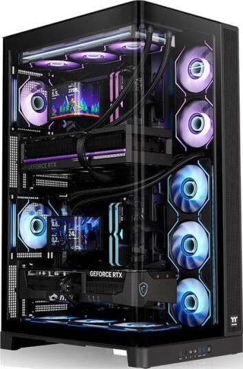 Thermaltake CAPO X Mid Tower PC-kabinett ATX herdet glass sidepanel Sort