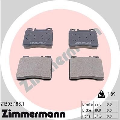 Bremseklosser ZIMMERMANN 21303.188.1