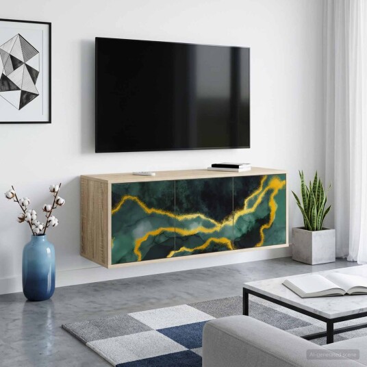 vidaXL Vegghengt TV skap WIJHE 102 x 33 x 40 cm Sonoma eik vidaXL Vegghengt TV skap WIJHE 102 x 33 x 40 cm Sonoma eik