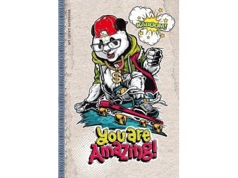 Fresh Frisk Dekorativ Notatbok 143x210 64K Panda linje
