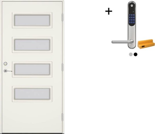Ytterdør Swedoor Advance-Line Nordic Alta med Yale Doorman Classic Home