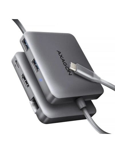AXAGON USB C Hub 5 Port Silver HMC 5HL AXAGON USB C Hub 5 Port Silver HMC 5HL