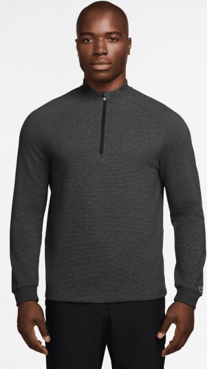 Nike M Par 5 1/2 Zip Top Golfgenser herre Black White Black Black Medium Nike M Par 5 1/2 Zip Top Golfgenser herre Black White Black Black Medium