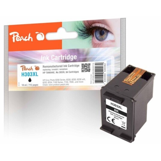 Peach HP 303XL Blekkpatron - Svart