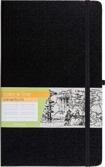 Notatblokk A6 Line Romanticism Black Antra