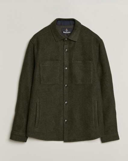 Barbour Lifestyle Marltown Tailored Wool Blend Overshirt Sage