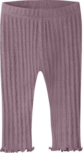 Name It Nbfwossa Rib leggings i ull/silke, Toadstool (92) 92