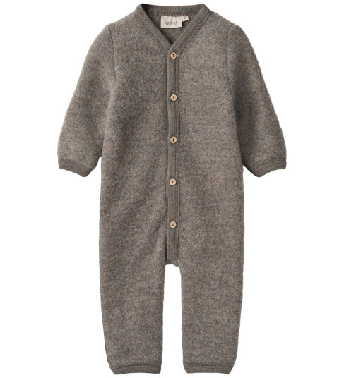 Wheat ull Wheat Levi ullfleecedress til baby brown melange