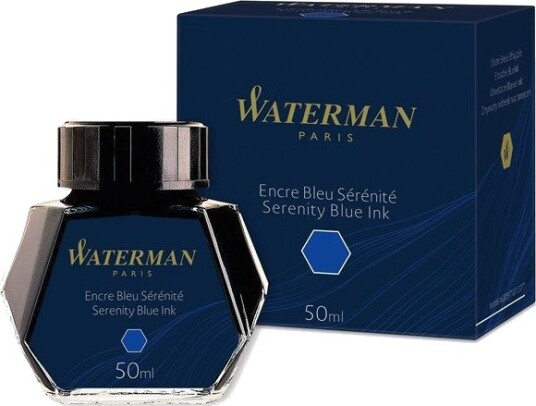 Waterman Fountain Pen Ink Serenity Blå 50ml Bottle Waterman Fountain Pen Ink Serenity Blå 50ml Bottle