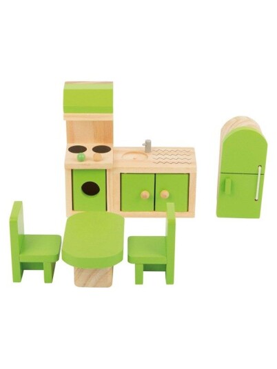 Small Foot Wooden Dollhouse Furniture Kitchen 5dlg. Small Foot Wooden Dollhouse Furniture Kitchen 5dlg.
