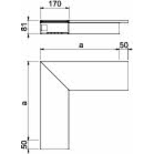 2 stk FLADVINKEL WDK 80/170 LG 2 stk FLADVINKEL WDK 80/170 LG