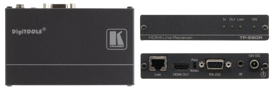 Kramer TP-580R Video/Audio/Infrarød/Seriell Utvider 1U - Opp Til 70 m Kramer TP-580R Video/Audio/Infrarød/Seriell Utvider 1U - Opp Til 70 m