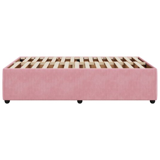 Sengeramme rosa 120x200 cm fløyel 3285005