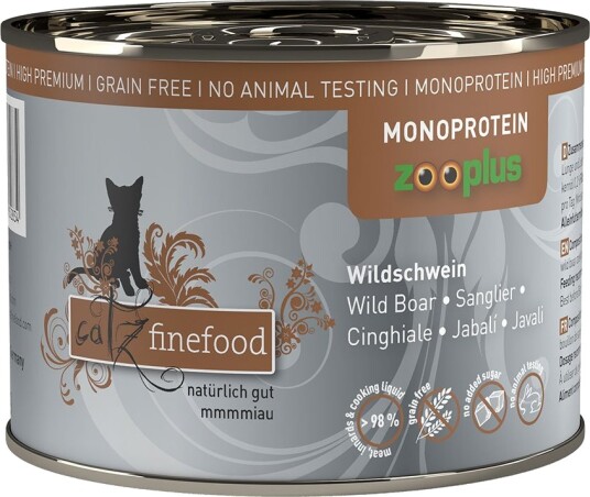 Catz Finefood Monoprotein Zooplus Villsvin 6 X 200 G