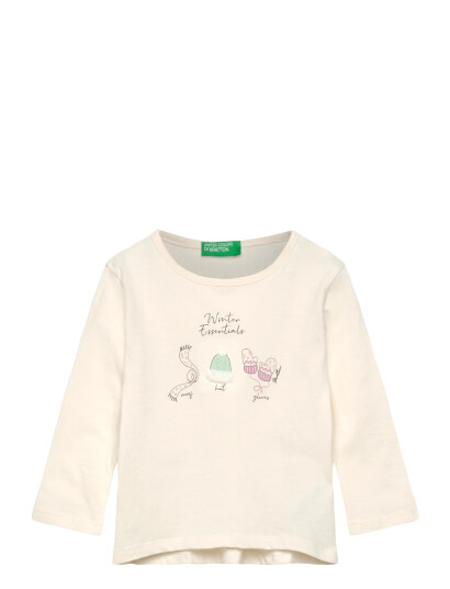 United Colors of Benetton T Shirt L/S   Cream   116