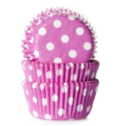 Muffinsformer Rosa Med Hvite Prikker Mini Pk/60 