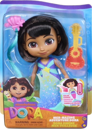 Dora The Explorer Havfrue-eventyrdukke 15 cm med Fargeskift i Varmt Vann