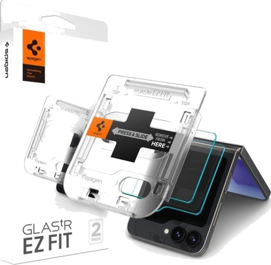 Spigen Glas.tR EZ Fit Skjermbeskytter til Samsung Galaxy Z Flip6 - 2 Stk. Ripebestandig