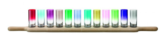 Lsa International Vodka shotglass 12 stk med brett