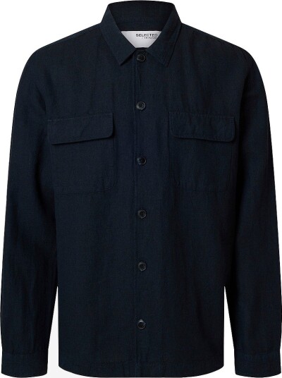 Selected HOMME Overtreksskjorte Slh Leroy Sun Overshirt LS Blå Selected HOMME Overtreksskjorte Slh Leroy Sun Overshirt LS Blå