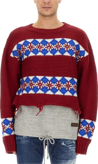 Dsquared2 Herre Strikkevarer Flerfarget M, Dsquared2 Herre Strikkevarer Flerfarget M,
