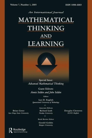 Advanced Mathematical Thinking  A Special Issue of Mathematical Thinking and Learning