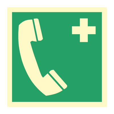 Jo Safety Nødtelefon Etterlysende vinyl PV NN 200 x mm 132039PVNN
