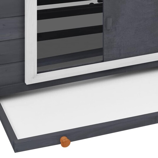 Vidaxl Hønsehus Grå Og Hvit 152X96X110 cm Heltre Gran Vidaxl Hønsehus Grå Og Hvit 152X96X110 cm Heltre Gran