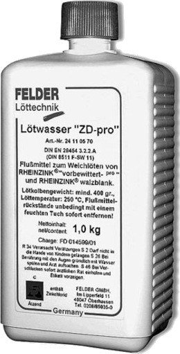 Loddevann ZD-PRO / RHEINZINK 750 ml yellow-brown