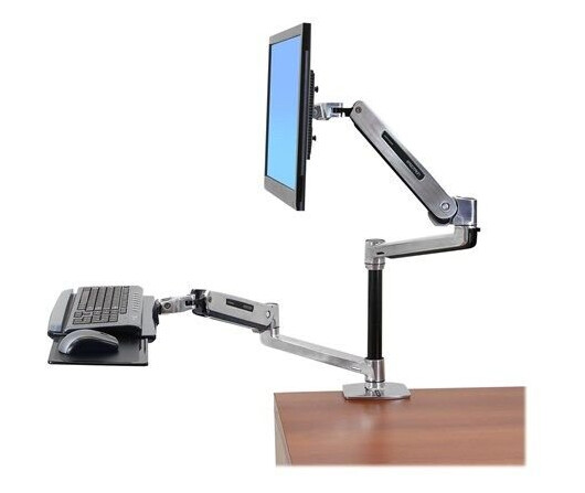 Ergotron Sit-Stand Desk Mount - Justerbar Høyde og Vridbar 11.3 kg Ergotron Sit-Stand Desk Mount - Justerbar Høyde og Vridbar 11.3 kg