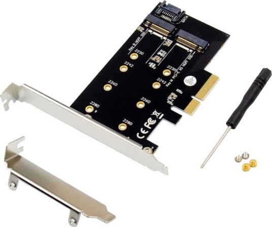 MicroConnect PCIe x4 M.2 NVMe til SATA 6Gbps Adapter MicroConnect PCIe x4 M.2 NVMe til SATA 6Gbps Adapter