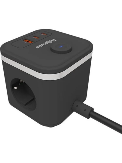 Fellowes Grenuttak Power Cube Type F Svart