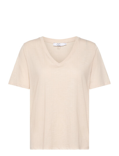 Coster Copenhagen Cc Heart Basic Regular V Neck T Shi   Cream   XL