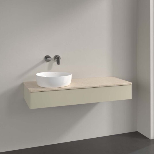 Villeroy & Boch  Antao Servantskap med 1 skuff 120x50x19 cm u/lys Grå Matt/Crème
