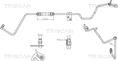 Hydraulikkslange styring TRISCAN 8516 16043