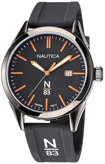 Nautica Herreklokke NAPHBF119 N83 Sort/Gummi Ø40 mm